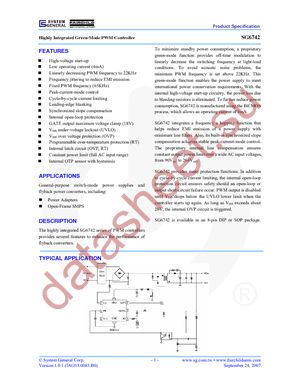 SG6742HRSZ datasheet  